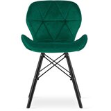 Brandless Žametni stol LAGO - zelene/črne noge x 1, (22030536) | Shoptok.si