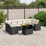 vidaXL 8-dijelni set vrtnih sofa od poliratana s jastucima crni | shoptok.hr