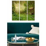Wallity MDF1273753 multicolor decorative mdf painting (3 pieces) Cene