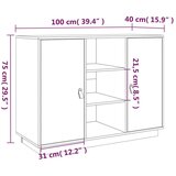  Komoda bijela 100 x 40 x 75 cm od masivne borovine | shoptok.hr