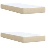 vidaXL Krevet s oprugama i madracem krem 200 x 200 cm od tkanine | shoptok.hr