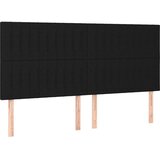  Box spring s madracem LED crni 160x200 cm od tkanine | shoptok.hr