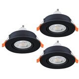 Eglo 902257 - komplet 3x led ugradnih spot svetiljki barranco 1xGU10/4,5W/230V crne | Eponuda.com