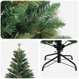  Umjetno božićno drvce s nogom 180 cm PVC i metal Zelena - Zelena 180 cm bez LED svjetala | shoptok.hr