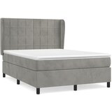 Maison Chic Box spring postelja - Vzmetna postelja z vzmetnico svetlo siv 140x190 cm žamet SL21420, (21892925) | Shoptok.si