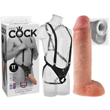 King Cock Strap-on 11 - strap-on dildo s pojasom (prirodni)