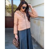Resti Double-sided women's jacket with fur in light brown | Shoptok.si