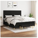  Krevet s oprugama i madracem crni 160x200 cm od tkanine | shoptok.hr