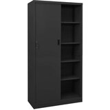 vidaXL Pisarniška omara z drsnimi vrati antracitna 90x40x180 cm jeklo | Shoptok.si