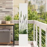 vidaXL Vrtni Sadič s Dekorativnom Pločom Bijela 32 x 140 cm | shoptok.hr