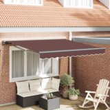  Skrovita tenda Smeđa 300x250 cm Poliester | shoptok.hr
