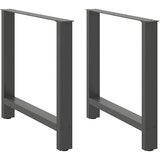  Noge za blagovaonski stol antracit boje 2 kom 70 x (72-73) cm čelik | shoptok.hr