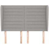  Uzglavlje s ušima svjetlosivo 147x23x118/128 cm od tkanine | shoptok.hr
