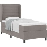 Box spring postelja z vzmetnico v taupe barvi, 90x190 cm, tkanina, (22052284) | Shoptok.si