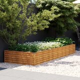 vidaXL Vrtna visoka greda 291x100x36 cm corten jeklo Cene