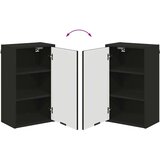 vidaXL Set namještaja za kupaonicu Zidne Crna Inženjersko drvo, Metal | shoptok.hr
