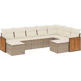 9-dijelni set vrtnih sofa s jastucima bež od poliratana | shoptok.hr