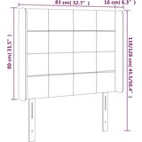  Uzglavlje svjetlosivo 83 x 16 x 118/128 cm baršunasto | shoptok.hr