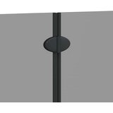  Ograda za tuš Crna 130 x 138 cm ESG staklo i aluminij | shoptok.hr