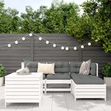  5-dijelni set vrtnih sofa bijeli od masivne borovine | shoptok.hr