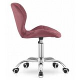 Modern Home Kancelarijska stolica Ferra sa točkovima dark pink Velvet | ePonuda.com