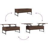  Stolić za kavu smeđa boja hrasta 100 x 50 x 40 cm drvo i metal | shoptok.hr