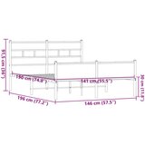 vidaXL Okvir kreveta bez madraca smeđi hrast 140x190 cm izrađeno drvo | shoptok.hr