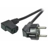Napajalni kabel 220V EURO 3m - kotni črn EK535.3