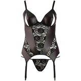 Cottelli - Ženski top s cvetlicami za polno oprsje (črn) - XXL | Shoptok.si