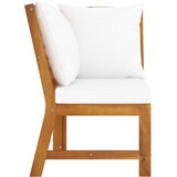  Modularna kutna sofa s krem jastucima masivno bagremovo drvo | shoptok.hr