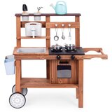 ECO TOYS Vanjska kuhinja za djecu s dodacima od jelovine | shoptok.hr
