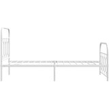  Metalni okvir kreveta uzglavlje i podnožje bijeli 80x200 cm | shoptok.hr