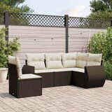 vidaXL 5-dijelni set vrtnih sofa s jastucima poliratan smeđi | shoptok.hr