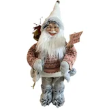Novogodišnja figura Deda Mraz 70cm SZO2070/ roze/siva