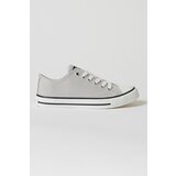 ALTINYILDIZ CLASSICS Men's Light Gray Casual Canvas Sneakers. cene