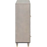  Highboard Siva i zlatna 60 x 33 x 100 cm Čvrsto drvo manga | shoptok.hr