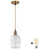 Brilagi LED luster na sajli RETRO GLASS 1xE27/60W/230V prečnik 14 cm zlatna/bela Cene