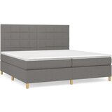 S oprugama i madracem tamnosivi 200 x 200 cm od tkanine | shoptok.hr