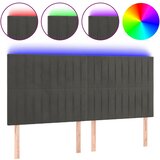  LED uzglavlje tamnosivo 160x5x118/128 cm baršunasto | shoptok.hr