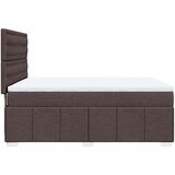 vidaXL Box spring postelja z vzmetnico temno rjava 160x200 cm blago, (21309407) | Shoptok.si