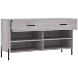  Klupa za cipele siva boja hrasta 102x35x55 cm konstruirano drvo | shoptok.hr