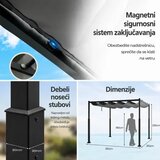 Venturo Prestige 3x3m Siva Pergola Čelična konstrukcija Slike