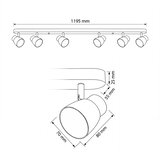  Brilagi - Spot svetiljka NUGGET 6xGU10/30W/230V crna/zlatna | Eponuda.com