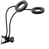 Fleksibilna LED prigušiva stolna lampa sa klipsom za uzgoj biljaka VITARO 2xLED/4W/230V crna | Eponuda.com