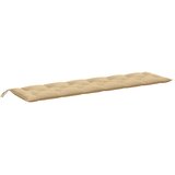  Jastuci za vrtnu klupu 2 kom bež 200x50x7 cm tkanine | shoptok.hr