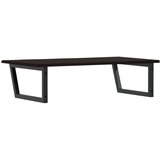  Zidna polica za umivaonik od čelika i masivne hrastovine Smeđa 100 x 60 x 2 cm | Shoptok.si
