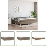 The Living Store Box spring postelja z vzmetnico taupe 180x200 cm blago - Box Spring Postelja, (21737331) | Shoptok.si