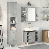  3-dijelni set kupaonskog namještaja siva boja betona drveni | shoptok.hr