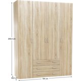 Kondela Omara, 4 vrata, hrast sonoma, GWEN 70429 | Shoptok.si