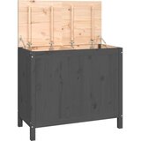 vidaXL Zaboj za perilo siv 88,5x44x76 cm trdna borovina | Shoptok.si
